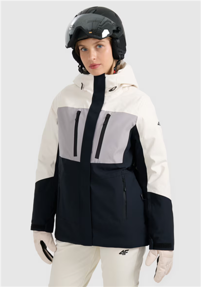 Dámska lyžiarska bunda 4F NeoDry 10 000 mm H₂O/ 8 000 g/m² Krémová